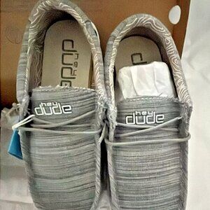 Hey Dude Big Boys Hey Wally Youth Linen Boat Shoes New in Box Trending Size US 2